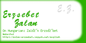 erzsebet zalan business card